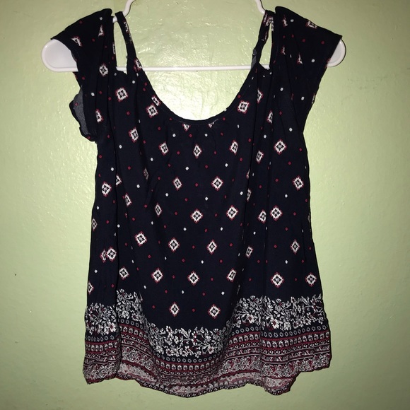 Navy Blue Blouse - Picture 2 of 2